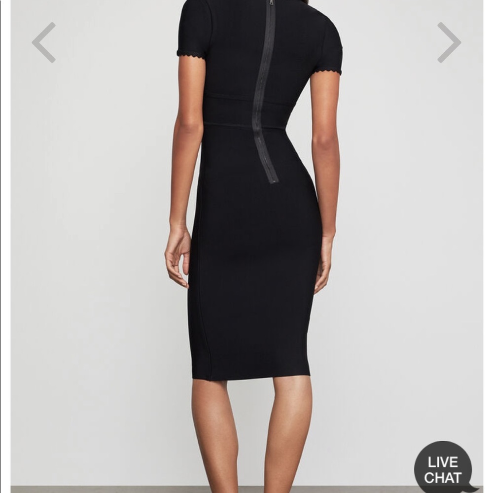 BCBG SCALLOPED BODYCON DRESS NWT